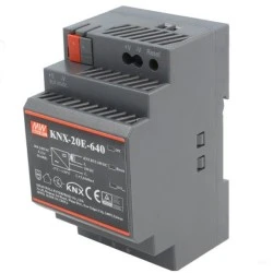 Τροφοδοτικό ράγας KNX-20E-640 MEAN WELL 19.2W 30V με ενδεικτικό led λειτουργίας και υπερφόρτωσης