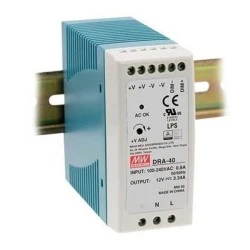 Τροφοδοτικό ράγας DRA60-24 MEAN WELL 60W 24V dimmable με ενδεικτικό led λειτουργίας