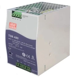 Τροφοδοτικό ράγας TDR480-24 MEAN WELL 480W 24V 3Φ υψηλής απόδοσης και χαμηλής κατανάλωσης