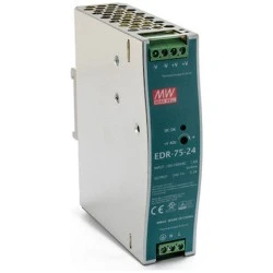 Τροφοδοτικό ράγας MEAN WELL 75W με εξόδο 24V 3.2A SLIM EDR75-24