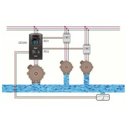 Ρυθμιστής στροφών-Inverter INVT ισχύος 18.5KW 400V 3Φ GD200A με κλίμακα ρύθμισης ταχύτητας