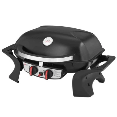Ψησταριά GS GRILL 2 MINI 5 kW ανάφλεξη με μπουτόν με χειρολαβή βακελίτη INOX & συλλέκτη για τα λίπη