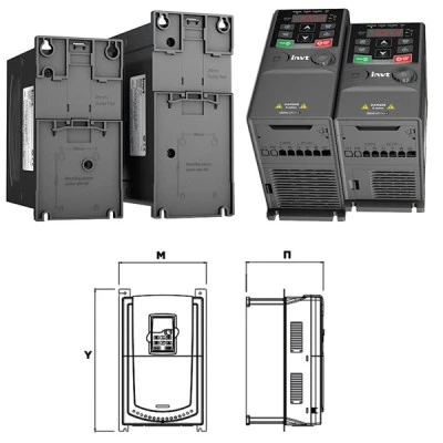 Inverter ισχύος-ρυθμιστής στροφών 1Φ 220V 4KW GD20 INVT με ενσωματωμένο ποτενσιόμετρο Inverter ισχύος-ρυθμιστής στροφών 1Φ 220V 4KW GD20 INVT με ενσωματωμένο ποτενσιόμετρο