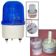Φάρος στατικός (Flasher) LTE-5101 με λυχνία LED Φ100 150mm 230VAC μπλε