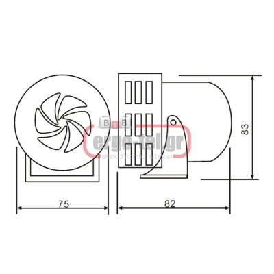 Σειρήνα MINI 12VDC 6Α 100dB 100mm MS190