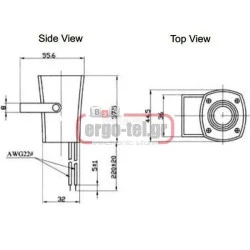 Πιεζοσειρήνα μικρή 12VDC 205mA 105db 60Χ80mm KPS-4510