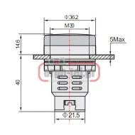 Βομβητής με LED BUZZER Φ30 230VAC 90dB AD22-30MSD