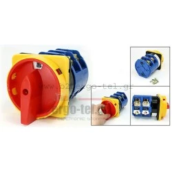 Διακόπτης περιστροφικός (έκκεντρου) LW28GS-100 τριφασικός με εντολή 0-1 3Χ100Α ειδική χειρολαβή