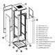 Καμπίνα δικτύου ασυναρμολόγητη Safewell 32U Π60/Β60/Υ161 SNB6632 με μέγιστο φορτίο 800kg