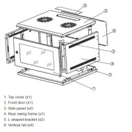 Επίτοιχη καμπίνα Safewell 6U Π60/Β55/Υ37 SMB6506 διπλή με ρυθμιζόμενες ράγες