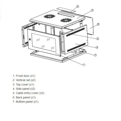 Rack επίτοιχο μονό οικονομίας Safewell 9U Π54/Β60/Υ45 SMC5609 με ρυθμιζόμενες ράγες