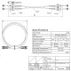 Patch cord οπτικής ίνας πολύτροπο DUPLEX 50/125 SC/SC μήκους 20.0m