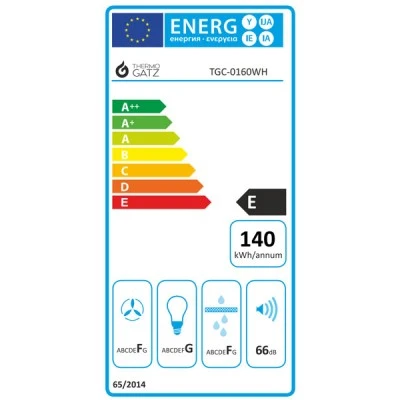 Απορροφητήρας λευκός TGC 160 WH 350m³/h με 3 επίπεδα απορρόφησης 68db & πλενόμενο φίλτρο αλουμινίου Απορροφητήρας λευκός TGC 160 WH 350m³/h με 3 επίπεδα απορρόφησης 68db & πλενόμενο φίλτρο αλουμινίου