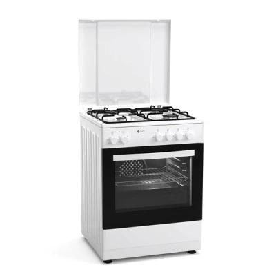 Κουζίνα μικτή TGS 3610 WH TURBO με ηλεκτρικό φούρνο 4 εστίες αερίου και 5 τρόπους ψησίματος