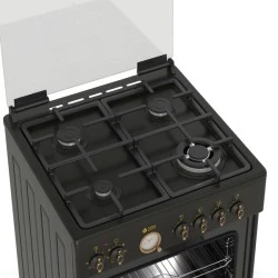 Κουζίνα μικτή TGS 4310 ANTH TURBO fan με ηλεκτρικό φούρνο και 4 εστίες αερίου