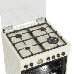 Κουζίνα μικτή TGS 4320 BEIGE TURBO fan με 6 τρόπους ψησίματος και αναλογικό χρονόμετρο