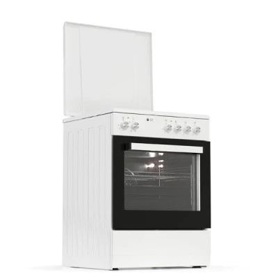 Ηλεκτρική κουζίνα TGS E120 WH Turbo Fan με 6 τρόποι ψησίματος & πόρτα από διπλό κρύσταλλο αποσπώμενο