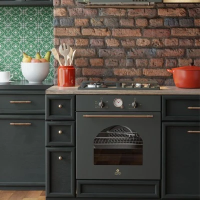 Εστία αερίου TGS 9511 BL RUSTIC με μαντεμένιες σχάρες και θερμικά ασφαλείας Εστία αερίου TGS 9511 BL RUSTIC με μαντεμένιες σχάρες και θερμικά ασφαλείας