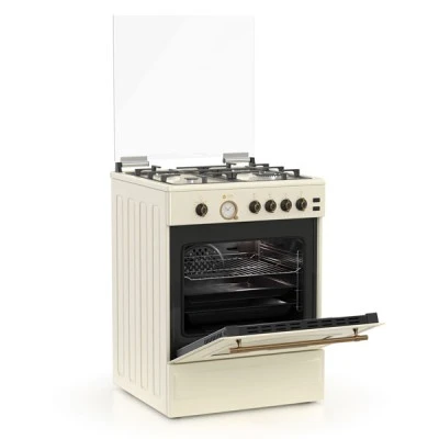 Κουζίνα φυσικού αερίου ή υγραερίου TGS 4111 RUSTIC BEIGE MULTIGAS με αναλογικό χρονόμετρο Κουζίνα φυσικού αερίου ή υγραερίου TGS 4111 RUSTIC BEIGE MULTIGAS με αναλογικό χρονόμετρο