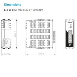 Τροφοδοτικό ράγας DRP-012V-015W1AZ-DELTA 12V 1,25A 15W για συστήματα ασφάλειας