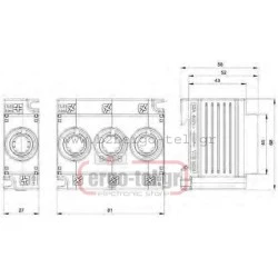 Βάση NEOZED (D02-63) τριπολική 3Χ63Α K-ELECTRIC Γερμανίας