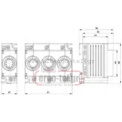 Βάση NEOZED (D02-63) μονοπολική 1Χ63Α K-ELECTRIC Γερμανίας
