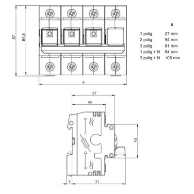 Ασφαλειοαποζεύκτης ράγας για Ν-Ζ/D0 CORON DUO 1Ρ CORON 103301 K-ELECTRIC