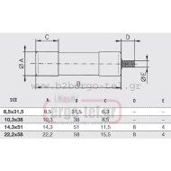 Φυσίγγιο κυλινδρικό 22X58 ταχείας καύσεως gG 100A 422000 df electric