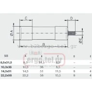 Φυσίγγιο κυλινδρικό 22Χ58 63Α AM βραδείας 442063 DF electric