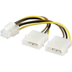 Καλώδιο τροφοδοσίας Goobay 51360 2 x 5,25 σε PCI Express 6 pin