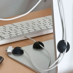 Οδηγοί καλωδίων Goobay 95040 με αυτοκόλλητο για το γραφείο σετ 5 τεμαχίων