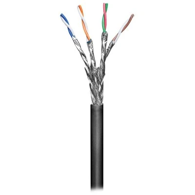 Καλώδιο δικτύου goobay S/FTP CAT 6 μονόκλωνο σε κουλούρα 100m ιδανικό για εξωτερική χρήση