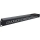 Patch panel κατηγορίας CAT 6Α STP 24 θυρών σε μαύρο χρώμα για τοποθέτηση σε rack cabinet 19