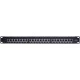 Patch panel κατηγορίας CAT 6Α STP 24 θυρών σε μαύρο χρώμα για τοποθέτηση σε rack cabinet 19