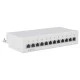 Patch panel κατηγορίας CAT 6 STP 12 θυρών με δυνατότητα τοποθέτησης σε τοίχο σε γκρι χρώμα