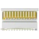 Patch panel κατηγορίας CAT 6 STP 12 θυρών με δυνατότητα τοποθέτησης σε τοίχο σε γκρι χρώμα