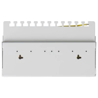 Patch panel κατηγορίας CAT 6 STP 12 θυρών με δυνατότητα τοποθέτησης σε τοίχο σε γκρι χρώμα