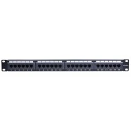 Patch panel GOOBAY κατηγορίας CAT 5e UTP 24 θυρών σε μαύρο χρώμα για τοποθέτηση σε rack cabinet 19