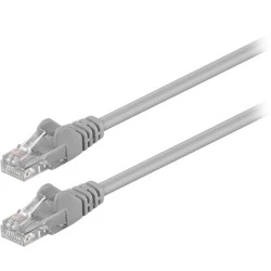 Καλώδιο δικτύου Goobay 68337 CAT 5e U/UTP patchcable μήκους 0.5m σε γκρι χρώμα