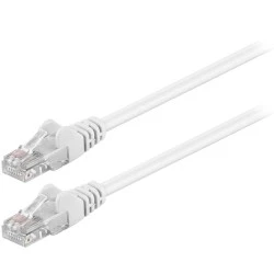 Καλώδιο δικτύου CAT 5e goobay 68614 U/UTP patchcable 0.25m σε λευκό χρώμα