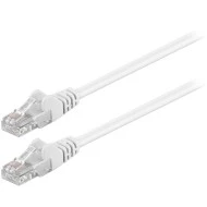 Καλώδιο δικτύου CAT 5e goobay 68501 U/UTP patchcable 1m σε λευκό χρώμα με επίχρυσες επαφές