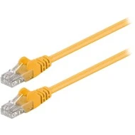 Καλώδιο δικτύου goobay 68610 CAT 5e U/UTP patchcable 0.25m σε κίτρινο χρώμα με επίχρυσες επαφές