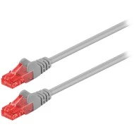 Καλώδιο δικτύου CAT 6 goobay U/UTP patchcable μήκους 1m σε γκρι χρώμα