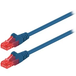 Καλώδιο δικτύου goobay CAT 6 U/UTP patchcable μήκους 0.25m σε μπλε χρώμα