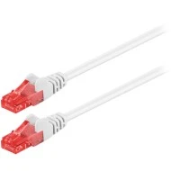 Καλώδιο δικτύου goobay CAT 6 U/UTP patchcable μήκους 0.5m σε λευκό χρώμα