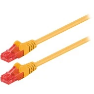Καλώδιο δικτύου CAT 6 goobay U/UTP patchcable μήκους 0.25m σε κίτρινο χρώμα