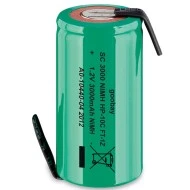 Επαναφορτιζόμενη μπαταρία Goobay 72808 1.2V 3000mAh Sub-C Ni-MH με λαμάκια