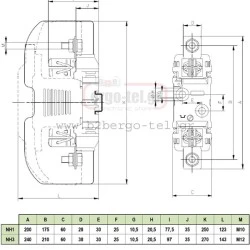 Μαχαιρωτή βασή NH3 τύπος:326303 XL 1500V DC 10KA για φωτοβολταϊκά συστήματα