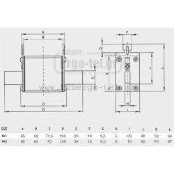 Μαχαιρωτό φυσίγγιο NH1 τύπος:373230 50A 1000VDC 30KA για φωτοβολταϊκά συστήματα