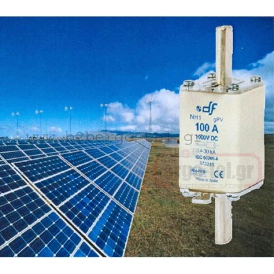 Μαχαιρωτό φυσίγγιο NH1 τύπος:373210 25A 1000VDC 30KA για φωτοβολταϊκά συστήματα Μαχαιρωτό φυσίγγιο NH1 τύπος:373210 25A 1000VDC 30KA για φωτοβολταϊκά συστήματα